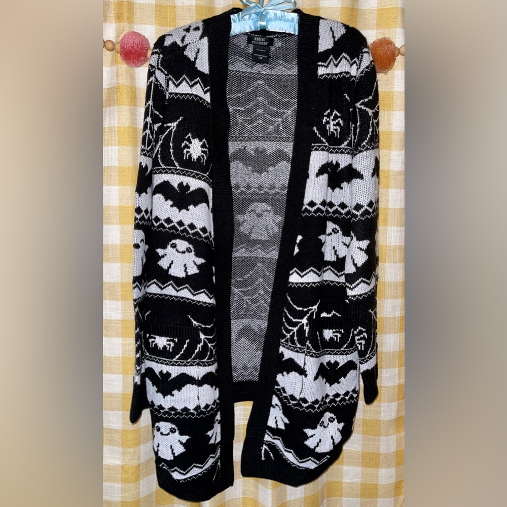 Hot Topic L Large open knit cardigan NWOT